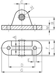 Disegno supporti per molle a gas