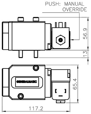 Dimensioni valvola elettrica