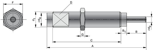 Dimensioni deceleratore autocompensante