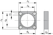 Dimensioni flangia quadrata 3/4 1+1/8