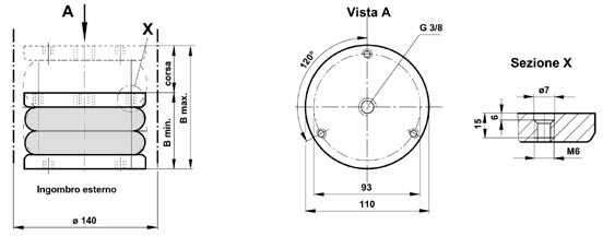 Dimensioni cilindro elastico